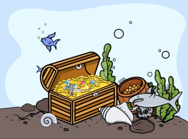 batık treasure - vektör çizim
