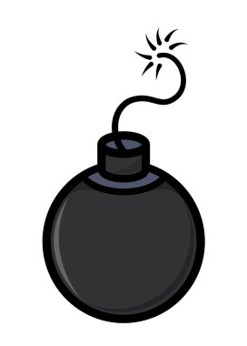çizgi film bomba - vektör çizim