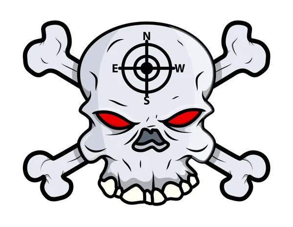 Creepy Skull Vector — Stock Vector