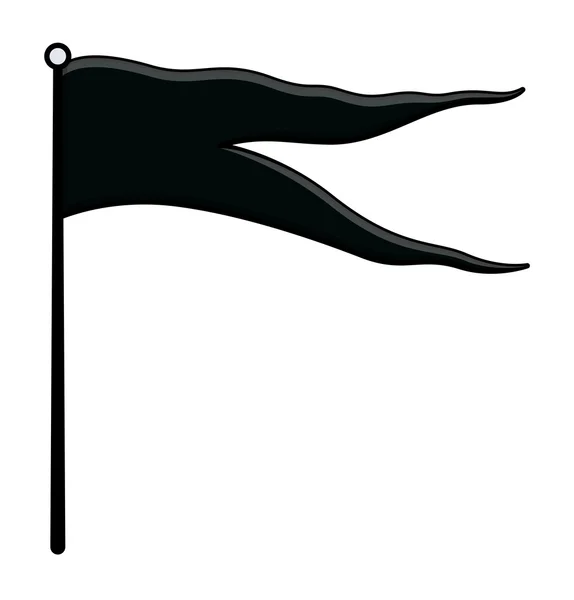 Bandera negra - ilustración vectorial — Vector de stock