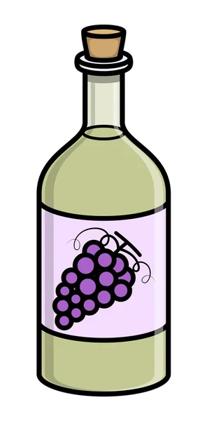 Vecchia bottiglia di vino di sughero - illustrazione vettoriale — Vettoriale Stock