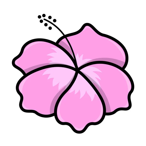 Kwiat tropikalnej wyspie - ilustracja wektorowa — Wektor stockowy