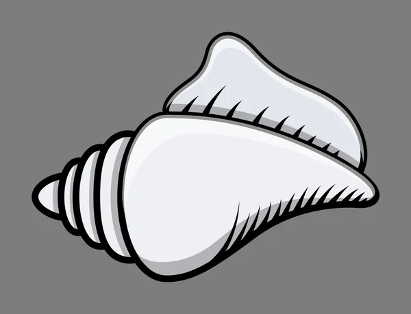 Conch zeeschelp - vectorillustratie — Stockvector