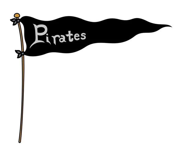 Bandera de piratas - Ilustración de vectores de dibujos animados — Vector de stock