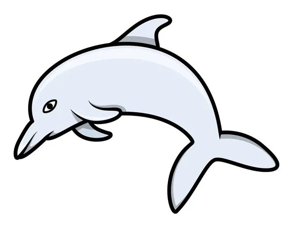 Dolphin - tecknad vektor illustration — Stock vektor