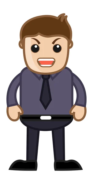 Angry Man - Office Corporate Cartoon People — Stock Vector