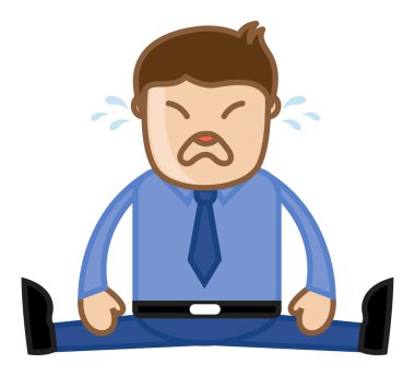 -tarihler kavramı - ofis kurumsal karikatür kişi ağlayan adam