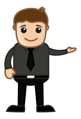 sunum - ofis kurumsal karikatür kişi
