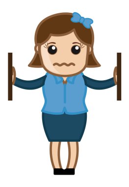 iş yükünü - karikatür kadın