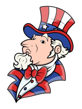 Şişko sam Amca - 4 Temmuz vektör çizim