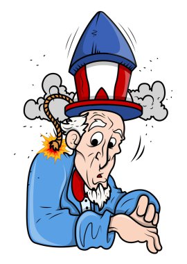 komik sam Amca kutlama vektör