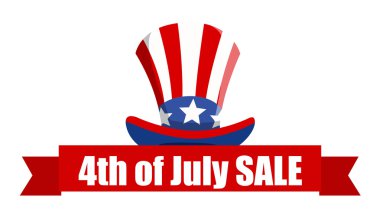 4 Temmuz Satılık şerit afiş vektör