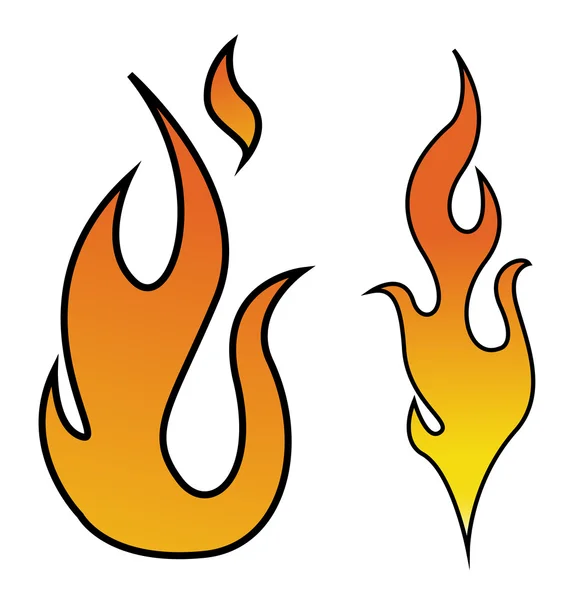 Vektor plamene — Stockový vektor