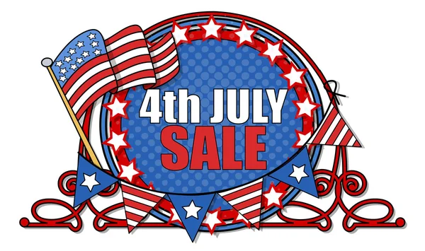 4th july sale banner vector illustration — Stock Vector