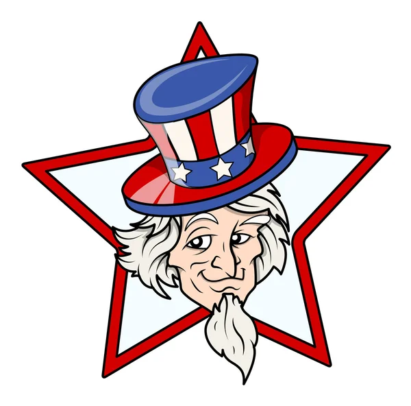 Uncle Sam Face — Stock Vector