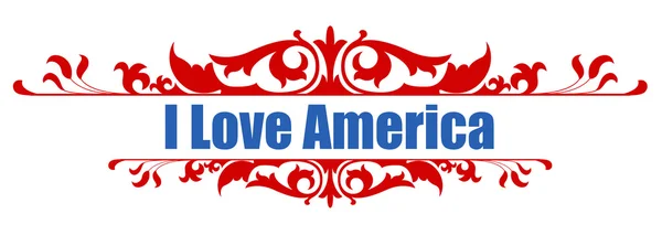 I love america — Stock Vector