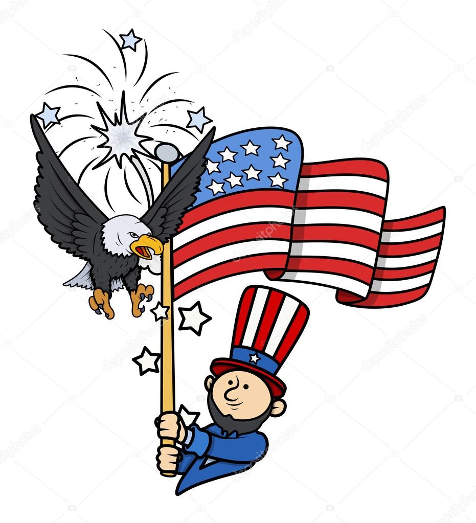 Independence Day - 4th of July Cartoon Vector Illustration Stock Vector  Image by ©baavli #30782415