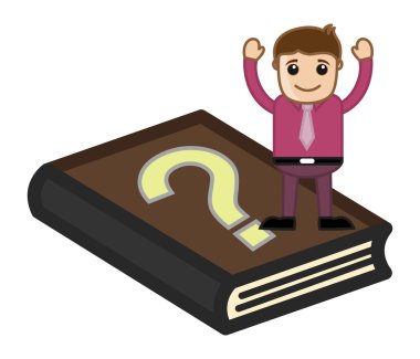 SSS - Yardım kavramı - kitap çizgi film iş karakter