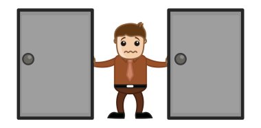 Ne tarafa iş karikatür kavramı - seçeceksiniz