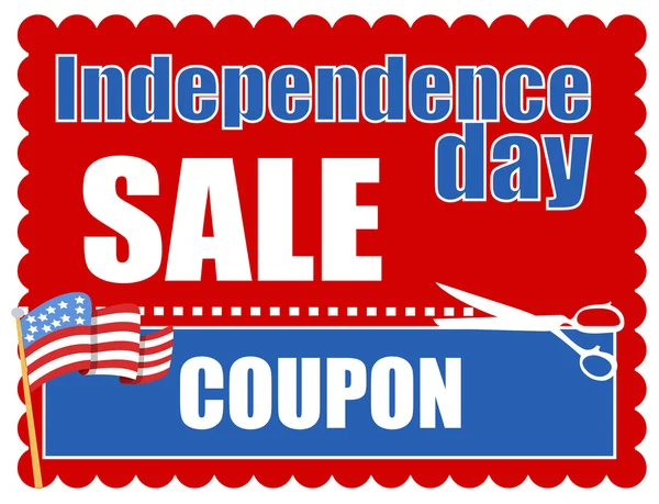 Independence day Coupon Vector - 4th of july Vector — Stock Vector