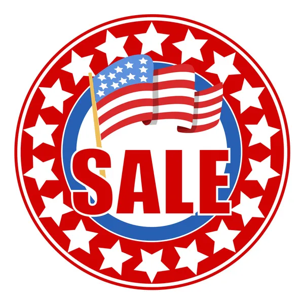 Sale circular vector seal - 4th of july Vector — Stock Vector