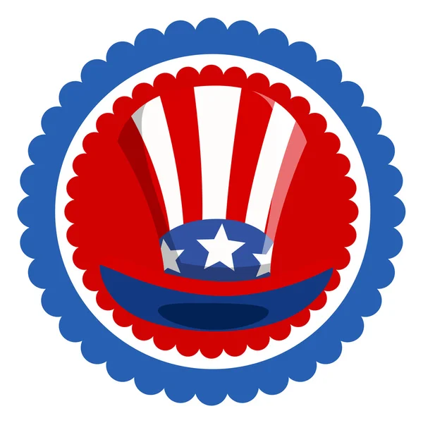 Uncle Sam Hat - 4th of july Vector — Stock Vector