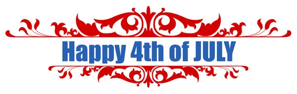 4th of july Vector Greeting Text — Stock Vector