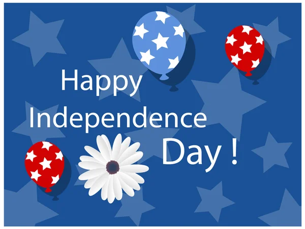 Happy dag van de onafhankelijkheid achtergrond - 4 juli vector — Stockvector