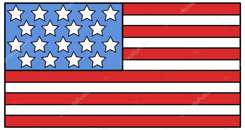 American Flag Illustration Vector