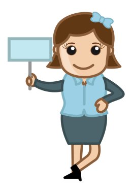 Yönetim Kurulu - karikatür iş vektör çizimler gösterilen kız