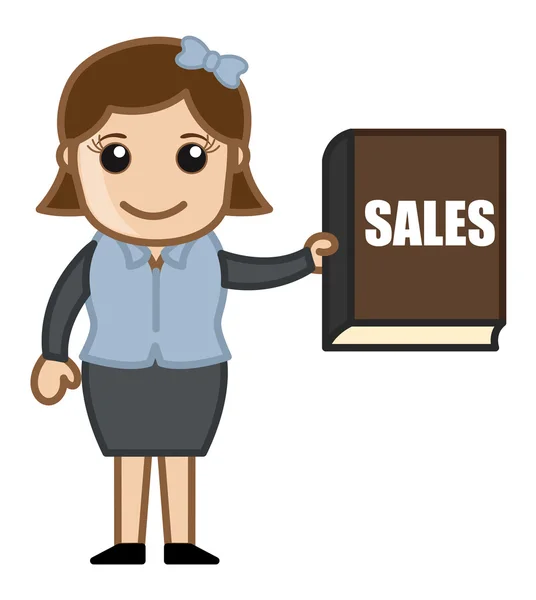 Sales Report - Cartoon Business Vector Illustrations — Stock Vector