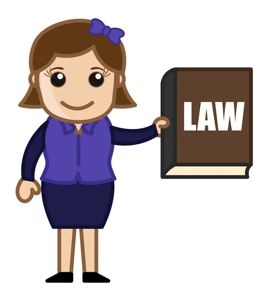 Law Book - Illustrazioni vettoriali di business dei cartoni animati — Vettoriale Stock