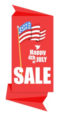 4 Temmuz Satılık origami Banner