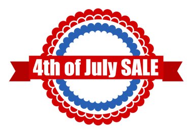 4 Temmuz mühür rozet Vektör formatında