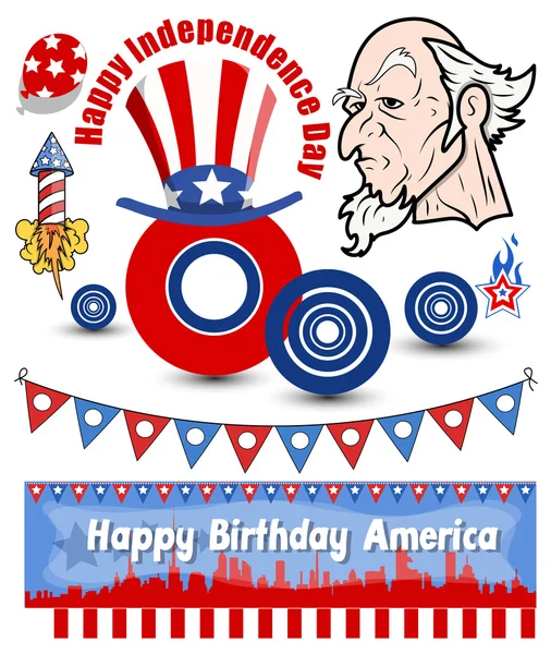 Uncle Sam Vector set — Stockvector