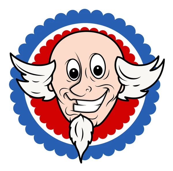 Funny Uncle Sam Face Cartoon Vector — Stock Vector