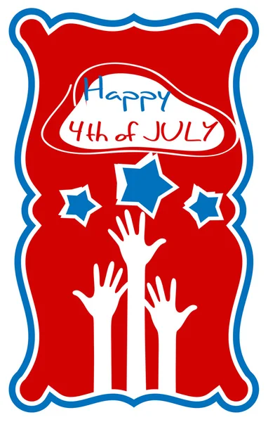 Happy 4th of july greeting vector — Stock Vector