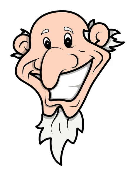 Old funny wicked man vector face — Stock Vector