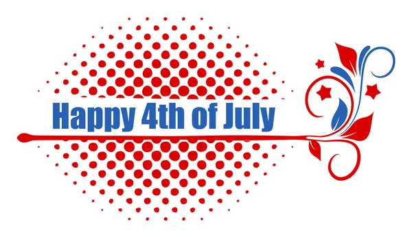 Happy 4th of july text design — Stock Vector