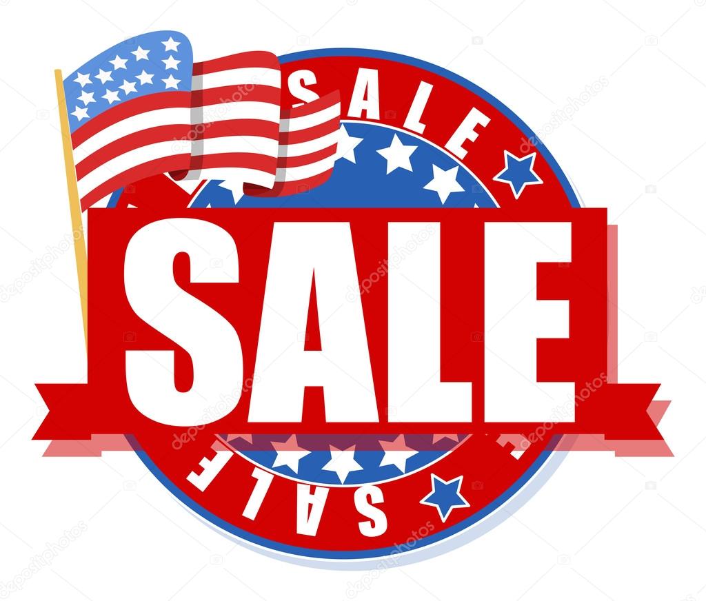 Freedom day sale - 4th of july vector illustration