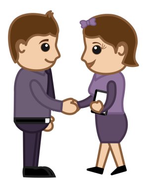 iş ortaklarımız - iş vektörel çizimler karikatür.