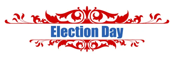 Bannière texte décorative du jour du scrutin — Image vectorielle