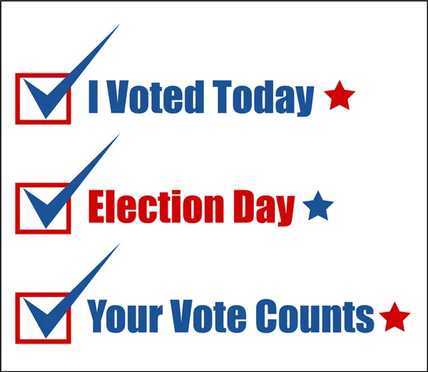Varie linee di testo di voto - Election Day Vector Illustration — Vettoriale Stock