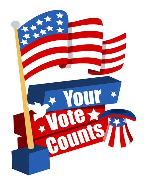 Your vote counts - Election Day Vector Illustration — Stock Vector