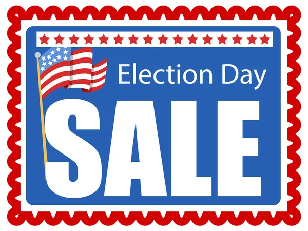 Stamp style background for Election Day sale Vector Illustration — Stock Vector