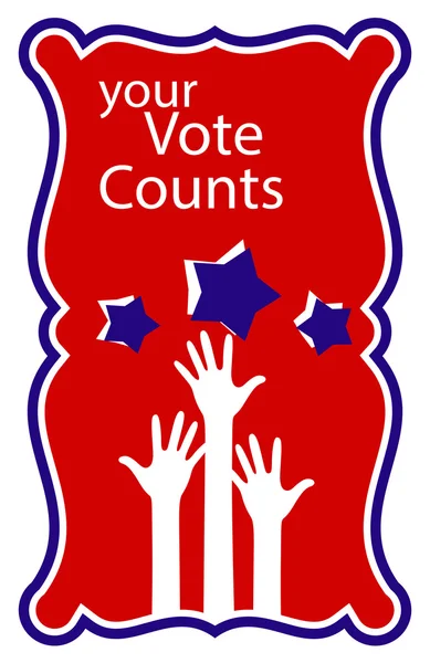 Your vote counts - raising hands concept - Election Day Vector Illustration — Stock Vector