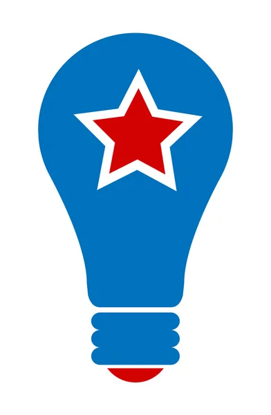 Ampoule avec thème patriotique des Etats-Unis — Image vectorielle
