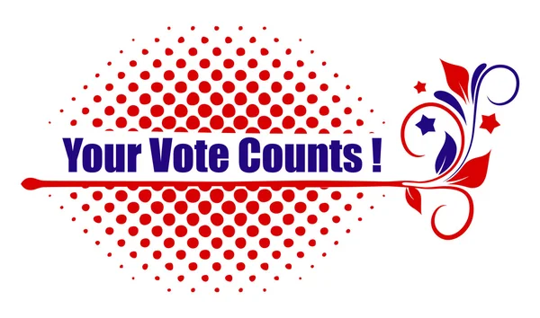 Your vote counts design — Stock Vector