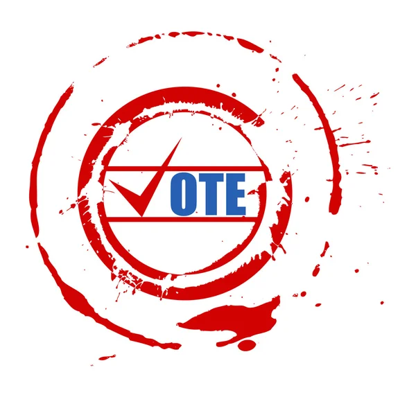 Głosowanie - granica stary stempel - dzień wyborów ilustracji wektorowych — Wektor stockowy
