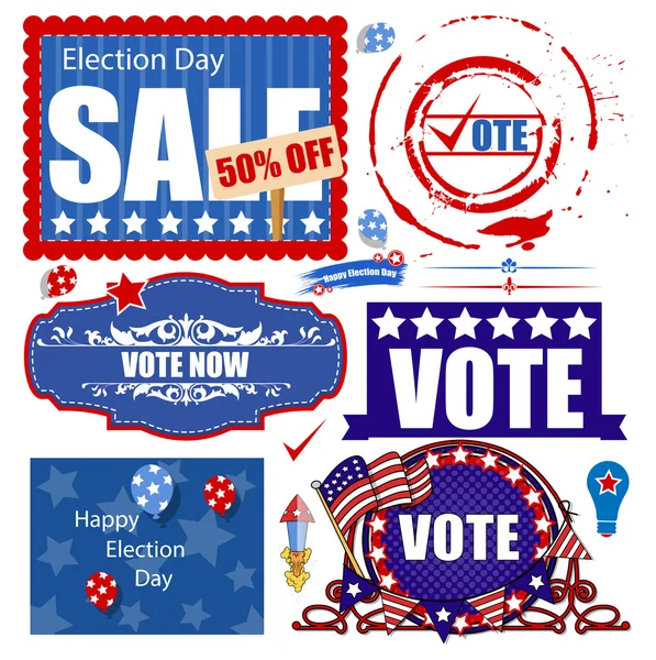 USA Election Day Sale Graphics Vector Set — Stock Vector